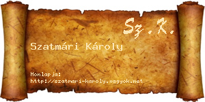 Szatmári Károly névjegykártya