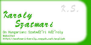 karoly szatmari business card